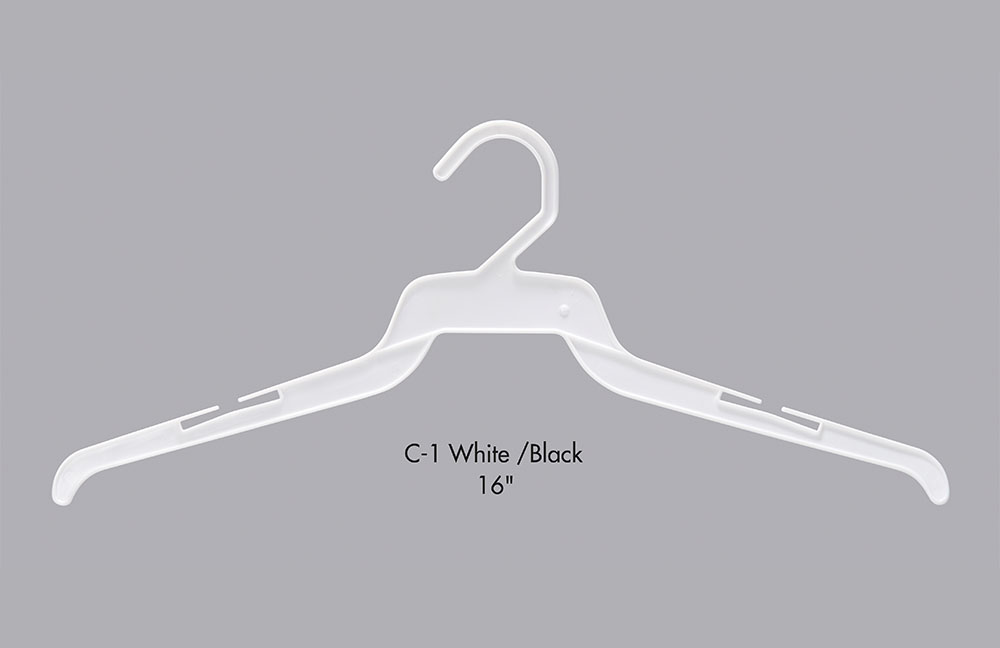 Hangers superiores básicos de plástico de 16 