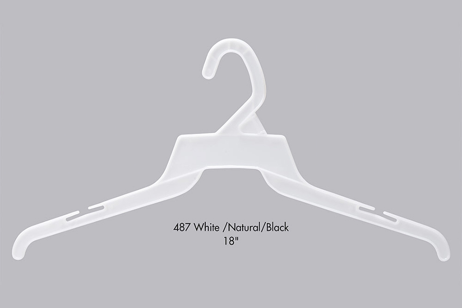 Hangers superiores de plástico estándar de 18 