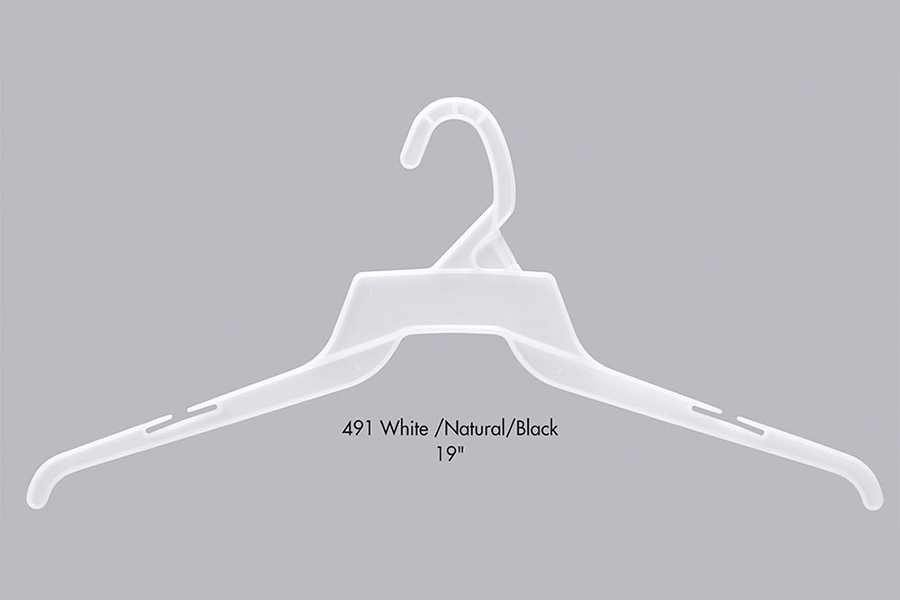 Hangers superiores de plástico estándar de 19 