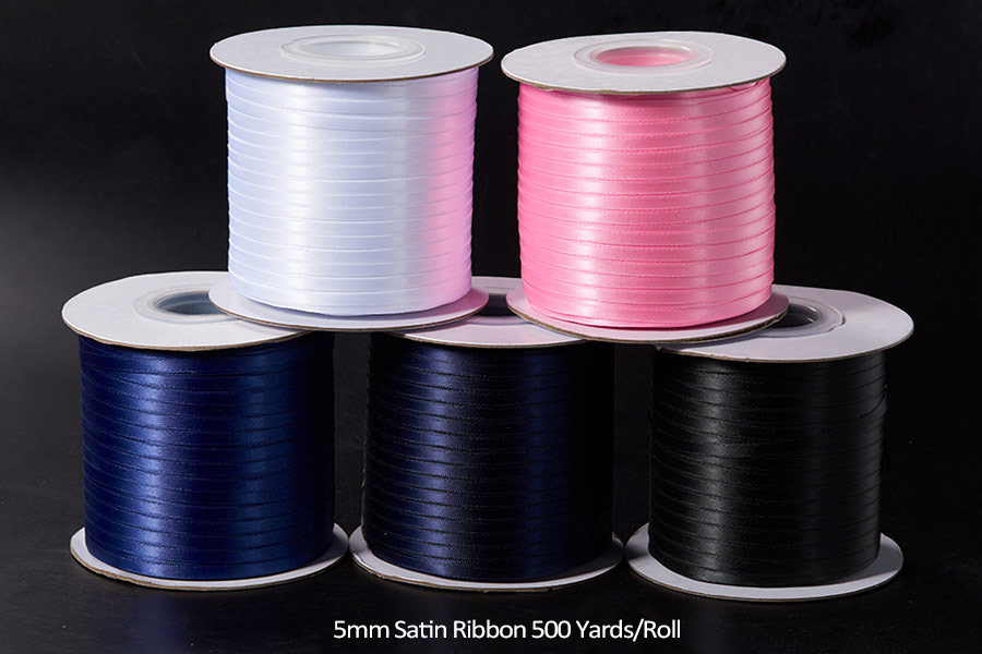 Cinta de satén de 5mm (múltiples colores)
