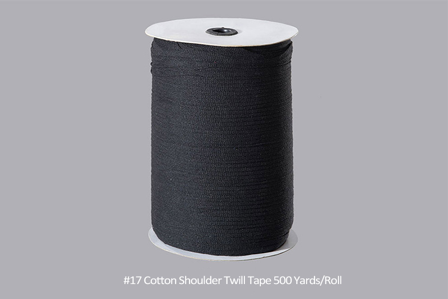 Black Lightweight Cotton Twill Tape